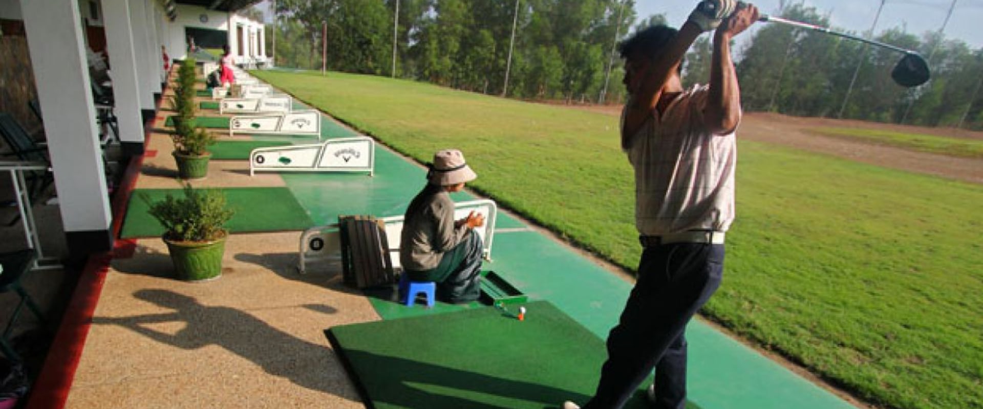 What is golf practice called?
